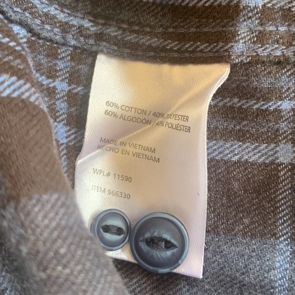 Weatherproof‎ Men's Blue Black Plaid Long Sleeve Button Down Flannel Shirt XXL - Picture 5 of 5